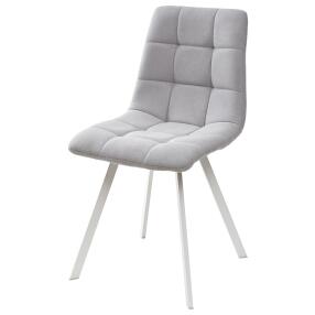 Стул CHILLI SQUARE UF860-02B серо-голубой, ткань/ белый каркас