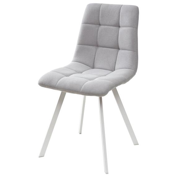 Стул CHILLI SQUARE UF860-02B серо-голубой, ткань/ белый каркас