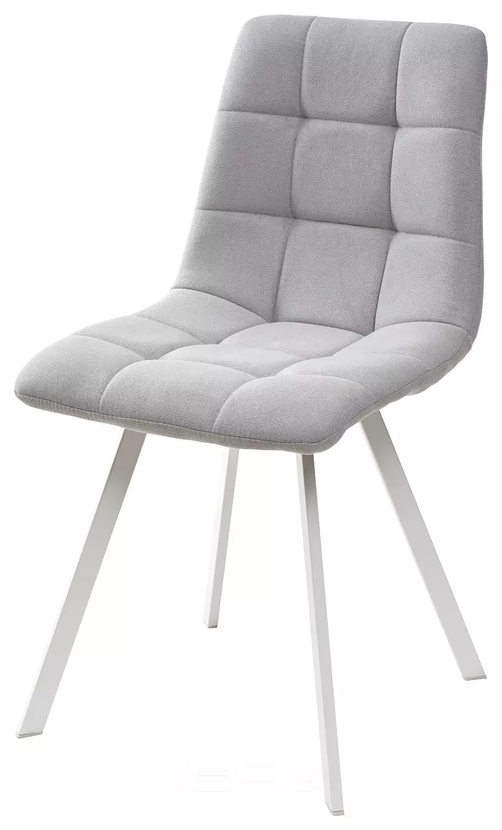 Стул CHILLI SQUARE UF860-02B серо-голубой, ткань/ белый каркас
