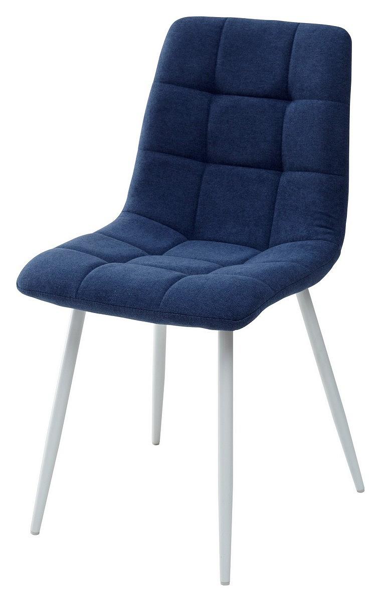 Стул CHILLI UF860-14B полночный синий, ткань/ белый каркас полубарный стул nepal pb розовый 15 велюр каркас h 68cm