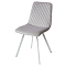 Стул DAIQUIRI BLUVEL-03 LIGHT GREY / белый каркас, велюр  