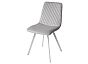 Стул DAIQUIRI BLUVEL-03 LIGHT GREY / белый каркас, велюр 