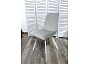 Стул DAIQUIRI BLUVEL-03 LIGHT GREY / белый каркас, велюр 