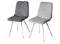 Стул DAIQUIRI BLUVEL-03 LIGHT GREY / белый каркас, велюр 