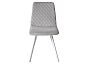 Стул DAIQUIRI BLUVEL-03 LIGHT GREY / белый каркас, велюр 