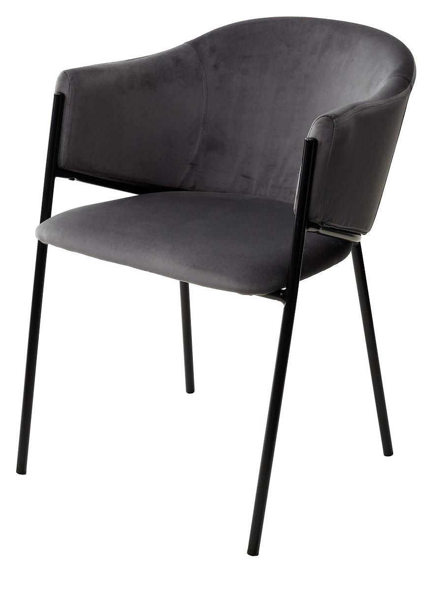 Стул DILL BLUVEL-14 серый, велюр/ черный каркас, стул хофман изумрудный h30 велюр каркас