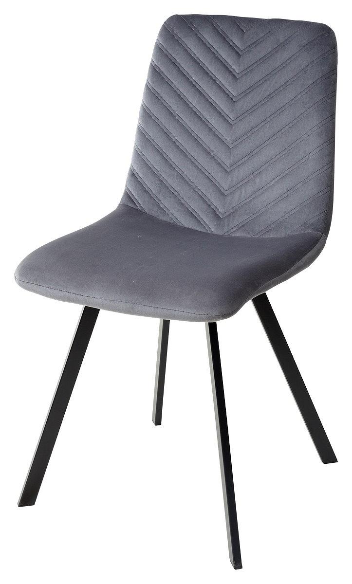 Стул ELODIE BLUVEL-14 серый, велюр/ черный каркас стул nepal bluvel 14 grey каркас велюр