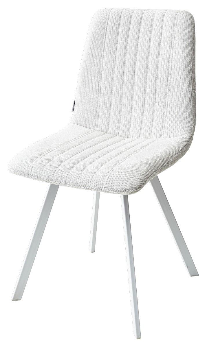 Стул ELVIS WZ2042-18 белая галька фактурный велюр / белый каркас стул nepal bluvel 14 grey каркас велюр