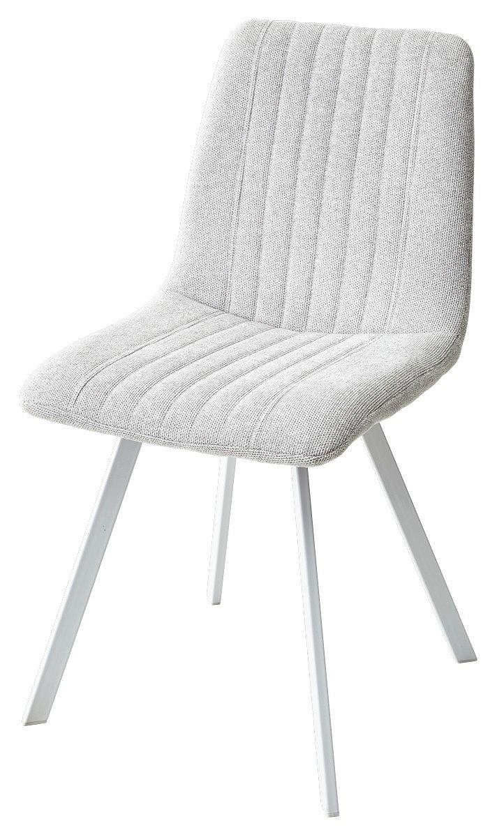 Стул ELVIS WZ2042-19 галечный серый фактурный велюр / белый каркас стул elvis wz2042 01 молочный фактурный велюр белый каркас