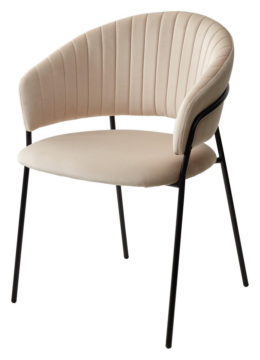 Стул ГЕММА, цвет бежевый #H06, велюр / черный каркас полубарный стул nepal pb розовый 15 велюр каркас h 68cm