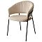 Стул ГЕММА, цвет бежевый #H06, велюр / черный каркас Стул ГЕММА, цвет бежевый #H06, велюр / черный каркас
