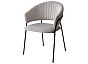 Стул ГЕММА, цвет светло-серый #H09, велюр / черный каркас