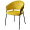 Стул ГЕММА, цвет желтый #H19, велюр / черный каркас Стул ГЕММА, цвет желтый #H19, велюр / черный каркас