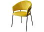 Стул ГЕММА, цвет желтый #H19, велюр / черный каркас