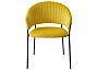 Стул ГЕММА, цвет желтый #H19, велюр / черный каркас