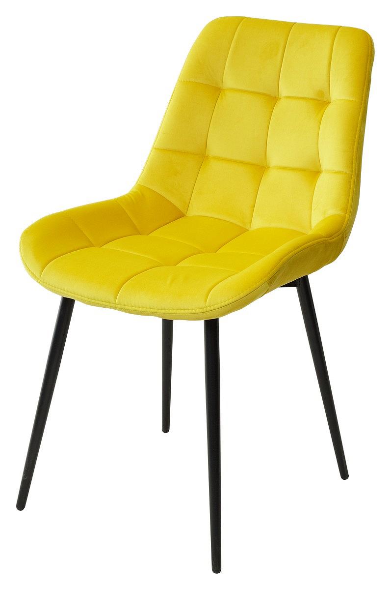 Стул ХОФМАН, цвет желтый #H19, велюр / черный каркас стул стул валенсия new желтый рогожка