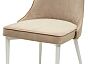 Стул NEPAL-P БЕЖЕВЫЙ #5, велюр/ белый каркас 