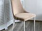 Стул NEPAL-P БЕЖЕВЫЙ #5, велюр/ белый каркас 