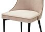 Стул NEPAL-P БЕЖЕВЫЙ #5, велюр/ черный каркас