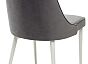 Стул NEPAL-P СЕРЫЙ #27, велюр/ белый каркас 