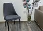 Стул NEPAL-P СЕРЫЙ #27, велюр/ черный каркас 