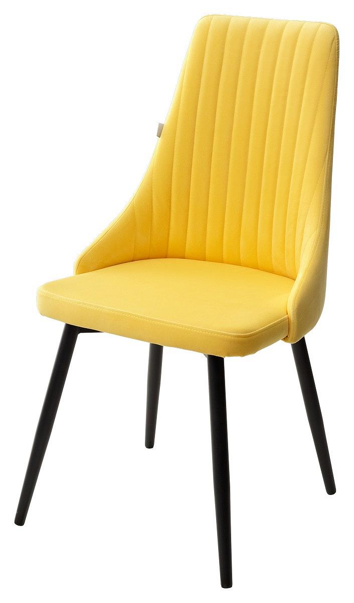 стул acapulco желтый Стул Руссо Premier 16 Желтый, велюр / черный каркас M-City
