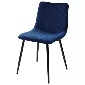 Стул TINTIN BLUVEL-86 NAVY BLUE / черный каркас М-City