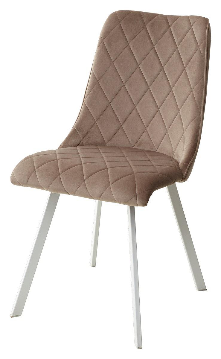 Стул TYCOON BLUVEL-40 бежевый / белый каркас полубарный стул nepal pb розовый 15 велюр каркас h 68cm
