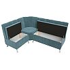 Диван кухонный угловой кантри левый угол seven 113 бирюзовый без механизма