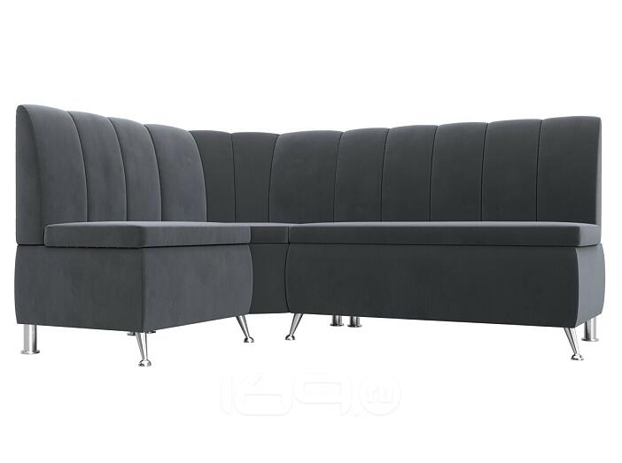 Диван кухонный угловой кантри левый угол seven 17 серый без механизма