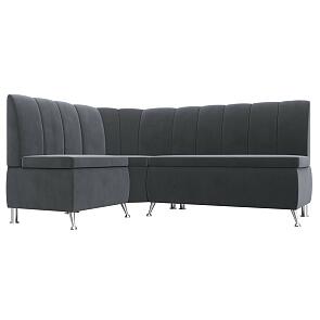 Диван кухонный угловой кантри левый угол seven 17 серый без механизма