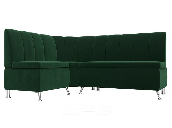 Диван кухонный угловой кантри левый угол seven 626 зеленый без механизма