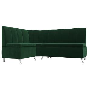 Диван кухонный угловой кантри левый угол seven 626 зеленый без механизма