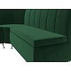 Диван кухонный угловой кантри левый угол seven 626 зеленый без механизма