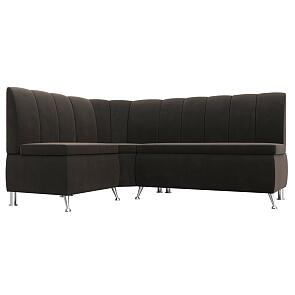 Диван кухонный угловой кантри левый угол seven 727 коричневый без механизма