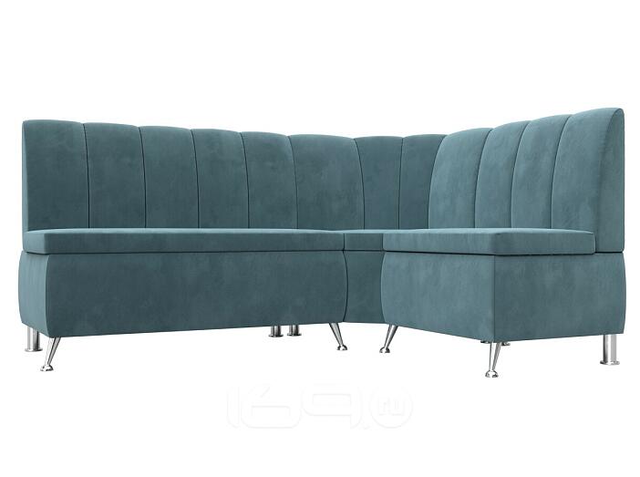 Диван кухонный угловой кантри правый угол seven 113 бирюзовый без механизма