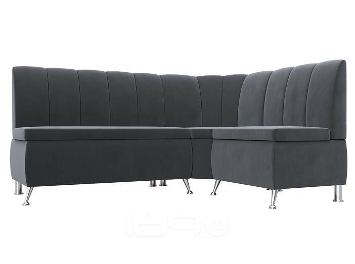 Диван кухонный угловой кантри правый угол seven 17 серый без механизма