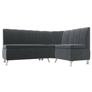 Диван кухонный угловой кантри правый угол seven 17 серый без механизма