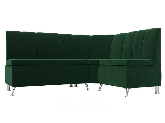Диван кухонный угловой кантри правый угол seven 626 зеленый без механизма