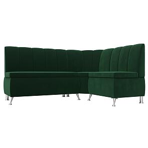 Диван кухонный угловой кантри правый угол seven 626 зеленый без механизма