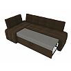 Диван кухонный угловой люксор левый угол коричневый дельфин
