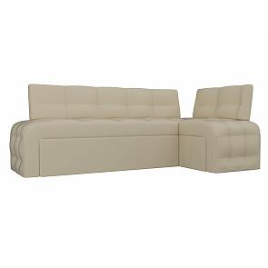 Диван кухонный угловой люксор правый угол бежевый дельфин