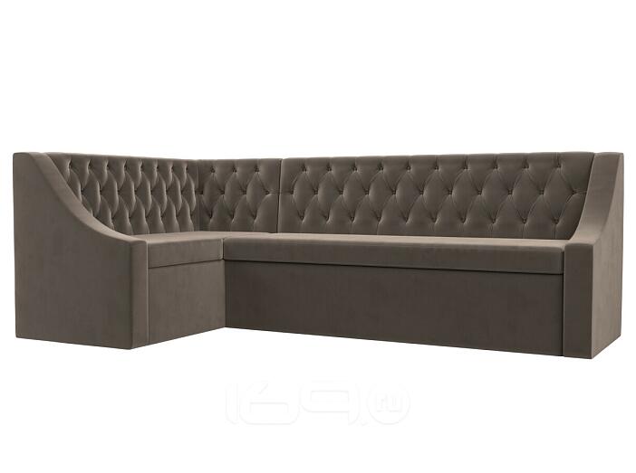 Диван кухонный угловой мерлин левый угол seven 727 коричневый дельфин