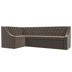 Диван кухонный угловой мерлин левый угол seven 727 коричневый дельфин