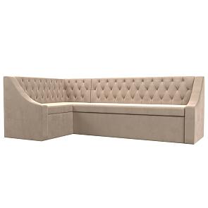 Диван кухонный угловой мерлин левый угол seven 729 бежевый дельфин