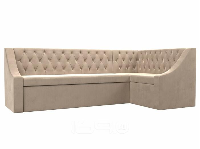 Диван кухонный угловой мерлин правый угол seven 729 бежевый дельфин