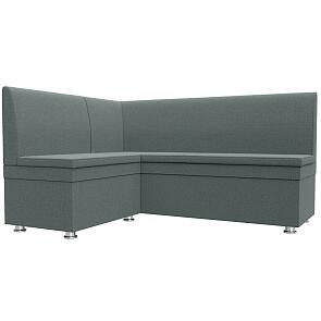 Диван кухонный угловой уют левый угол амур 07 серый без механизма