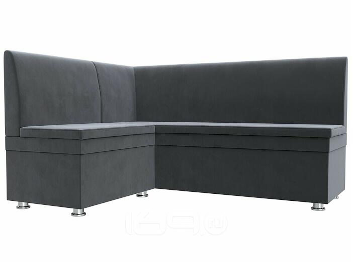Диван кухонный угловой уют левый угол seven 17 серый без механизма