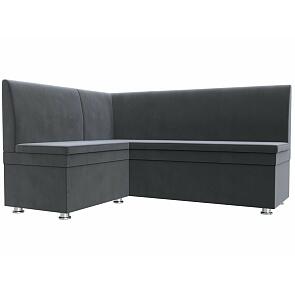 Диван кухонный угловой уют левый угол seven 17 серый без механизма