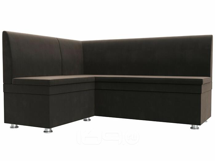 Диван кухонный угловой уют левый угол seven 727 коричневый без механизма